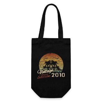 Vintage 2010 Anniversaire Cadeau 2010 Rétro 2010 - Sac à bouteille - noir - Devant