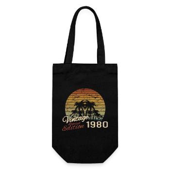 Vintage 1980's Birthday Gift 1980's Retro 1980's - Gift Bag for Bottles - black - Front
