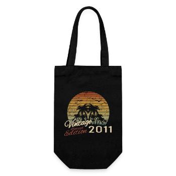 Vintage 2011 Anniversaire Cadeau 2011 Rétro 2011 - Sac à bouteille - noir - Devant