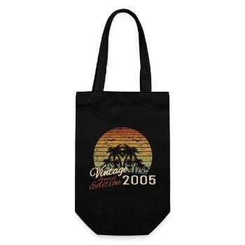 Vintage 2005 Birthday Gift 2005 Retro 2005 - Gift Bag for Bottles - black - Front
