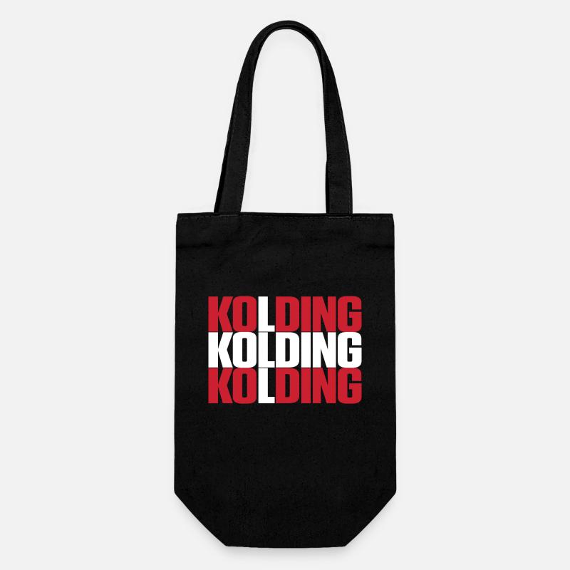 Kolding Danemark Drapeau - Sac à bouteille - noir