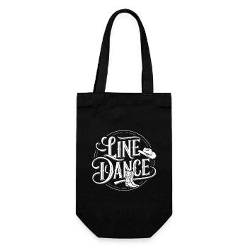 Line Dance Design für Tänzer und Tanzgruppe - Geschenkbeutel für Flaschen - Schwarz - Vorne