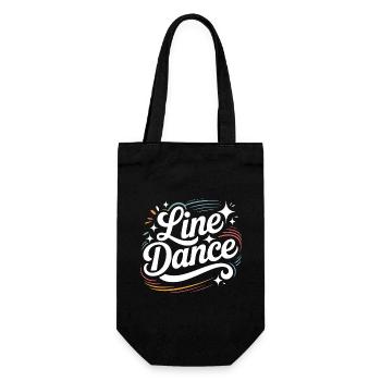 Line Dance mein Hobby - meine Passion - mein Ding - Geschenkbeutel für Flaschen - Schwarz - Vorne