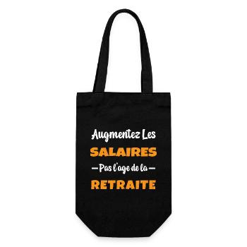 Augmentez les salaires pas l'Age de la Retraite - Sac à bouteille - noir - Devant