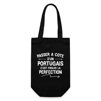 Portugal - Portugais - Je suis portugais - Sac à bouteille - noir - Devant