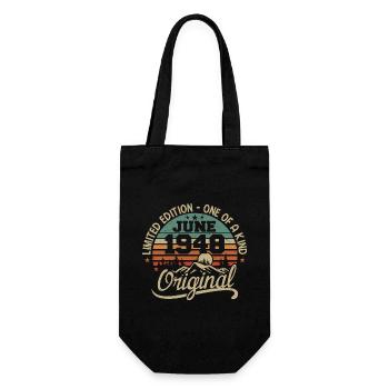 1948 June 1948 Original - June 1948 Anniversary - Gift Bag for Bottles - black - Front