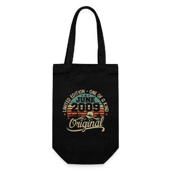 2009 June 2009 Original - June 2009 Anniversary - Gift Bag for Bottles - black - Front
