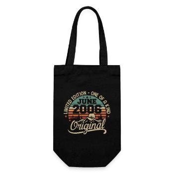 2006 June 2006 Original - June 2006 Anniversary - Gift Bag for Bottles - black - Front