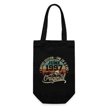 1997 June 1997 Original - June 1997 Anniversary - Gift Bag for Bottles - black - Front