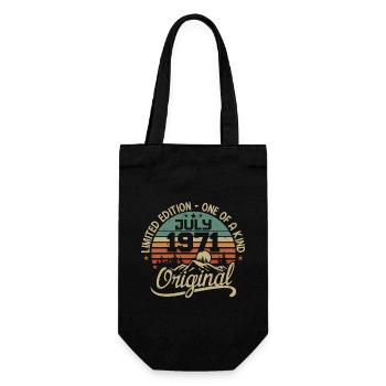 Cadeau Juillet 1971 Cadeau Anniversaire 1971 July - Sac à bouteille - noir - Devant