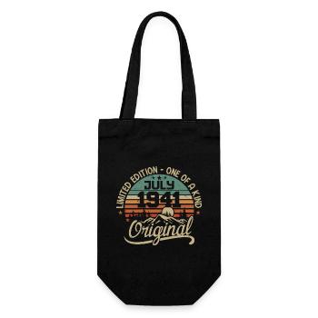 July 1941 Birthday Gift 1941 July - Gift Bag for Bottles - black - Front
