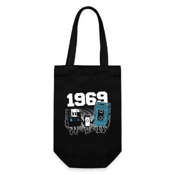Vintage Born In 1969 Birthday Gift 1969 - Gift Bag for Bottles - black - Front