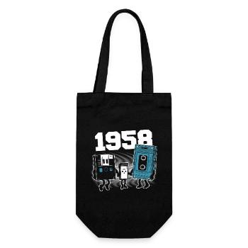 Vintage Née En 1958 Cadeau Anniversaire 1958 - Sac à bouteille - noir - Devant