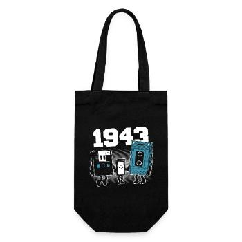 Jahrgang Jahrgang 1943 Geburtstagsgeschenk 1943 - Geschenkbeutel für Flaschen - Schwarz - Vorne