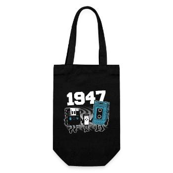 Vintage Born In 1947 Birthday Gift 1947 - Gift Bag for Bottles - black - Front