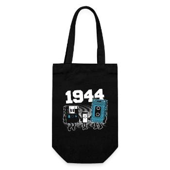 Jahrgang Jahrgang 1944 Geburtstagsgeschenk 1944 - Geschenkbeutel für Flaschen - Schwarz - Vorne