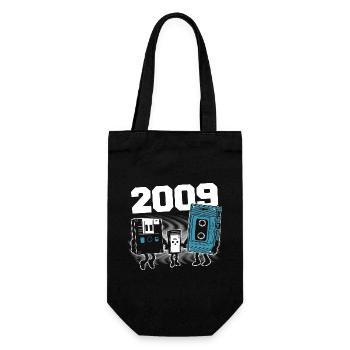 Vintage Born In 2009 Geburtstagsgeschenk 2009 - Geschenkbeutel für Flaschen - Schwarz - Vorne