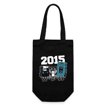 Vintage Born In 2015 Birthday Gift 2015 - Gift Bag for Bottles - black - Front