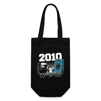 Vintage Born In 2010 Birthday Gift 2010 - Gift Bag for Bottles - black - Front