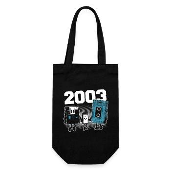 Vintage Born In 2003 Birthday Gift 2003 - Gift Bag for Bottles - black - Front