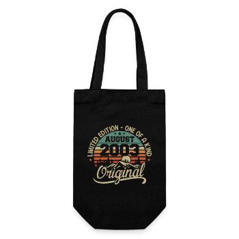 August 2003 Birthday Gift - Born in August 2003 - Gift Bag for Bottles - black - Front