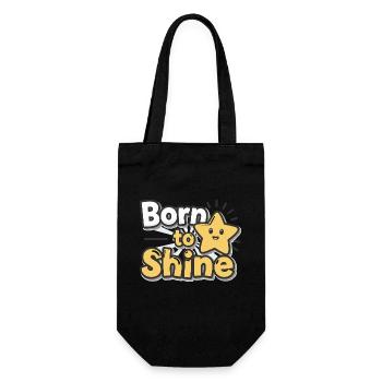 Born to Shine – Strahlender Stern - Gift Bag for Bottles - black - Front