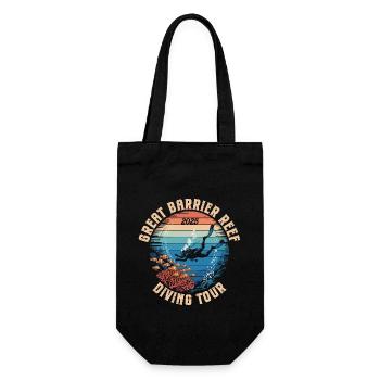 DivingTour Great Barrier Reef 2025 - Geschenkbeutel für Flaschen - Schwarz - Vorne