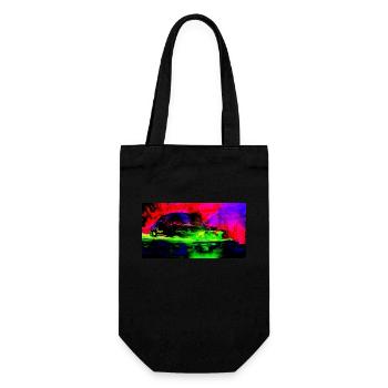 Neon Abstract Retro Car Design Coop Artist BiBi - Geschenkbeutel für Flaschen - Schwarz - Vorne