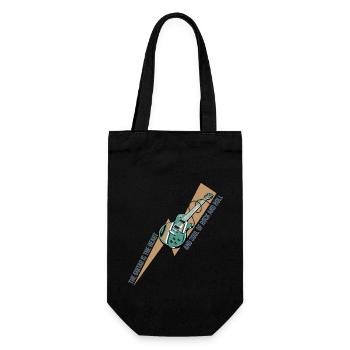 Guitar Heart and Soul Rock & Roll Music Gift - Gift Bag for Bottles - black - Front