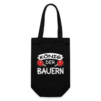 Table Tennis, King of the Peasants, Luck, Lucky Kant - Gift Bag for Bottles - black - Front