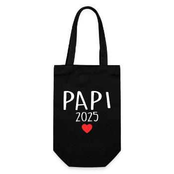 Dad - Future Dad 2025 - Gift Bag for Bottles - black - Front