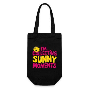 Sunny Summer Moments Vibes Sommer Sonne - Geschenkbeutel für Flaschen - Schwarz - Vorne