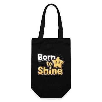 Born to Shine – Strahlender Stern - Gift Bag for Bottles - black - Front