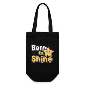 Born to Shine – Strahlender Stern - Gift Bag for Bottles - black - Front