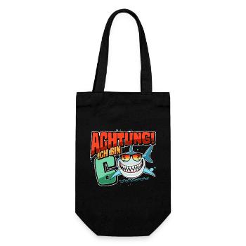 Achtung ich bin 6 - 6 Geburtstag 6 Jahre Geschenk - Geschenkbeutel für Flaschen - Schwarz - Vorne