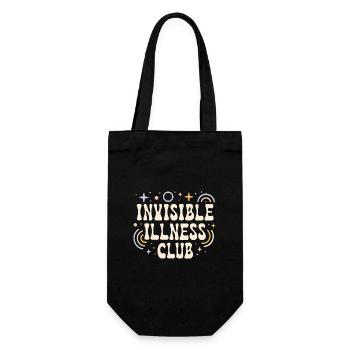 Invisible illness club - Gift Bag for Bottles - black - Front