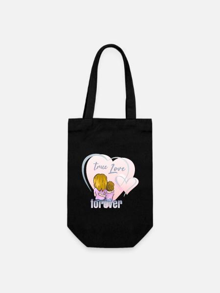 true love forever - Gift Bag for Bottles - black