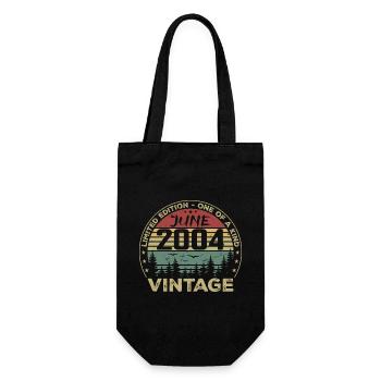 Gift June 2004 Birthday June 2004 June 2004 - Gift Bag for Bottles - black - Front