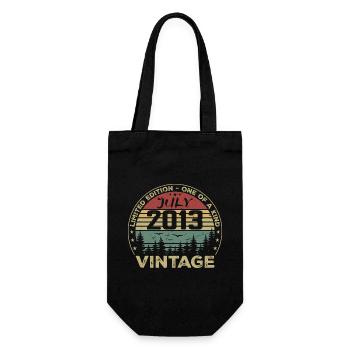 Birthday Gift July 2013 Vintage 2013 - Gift Bag for Bottles - black - Front
