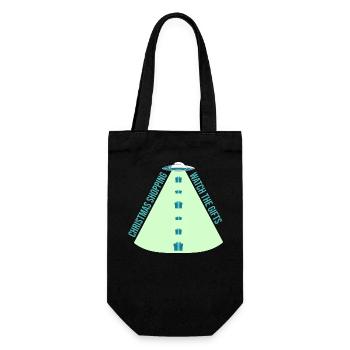 Cadeaux de Noël Alien Vaisseau spatial Faisceau OVNI - Sac à bouteille - noir - Devant