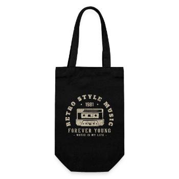 Retro 1981 Geburtstagsgeschenk 1981 Jahrgang 1981 - Geschenkbeutel für Flaschen - Schwarz - Vorne