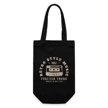 Retro 1951 Geburtstagsgeschenk 1951 Jahrgang 1951 - Geschenkbeutel für Flaschen - Schwarz - Vorne