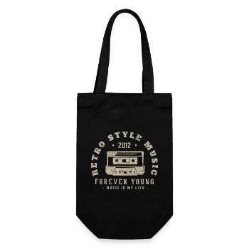 Retro 2012 Birthday Gift 2012 Vintage 2012 - Gift Bag for Bottles - black - Front