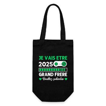 Grand Frère 2025 Annonce Naissance Geek Gamer - Sac à bouteille - noir - Devant