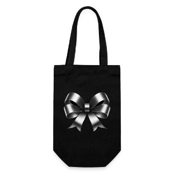 Ruban argenté - Sac à bouteille - noir - Devant