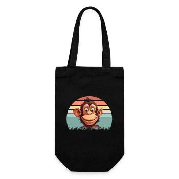 Monkey - Gift Bag for Bottles - black - Front