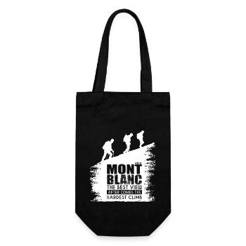 Bergsteigen Mont Blanc Bergsport - Geschenkbeutel für Flaschen - Schwarz - Vorne