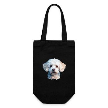 Poodle Polygon Design - Gift Bag for Bottles - black - Front