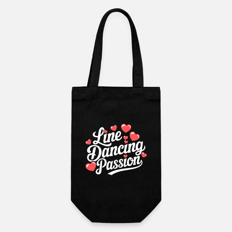 Line Dancing Country Dance - Line Dance Tanzen - Gift Bag for Bottles - black