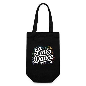 Line Dance mein Hobby - meine Passion - mein Ding - Geschenkbeutel für Flaschen - Schwarz - Vorne